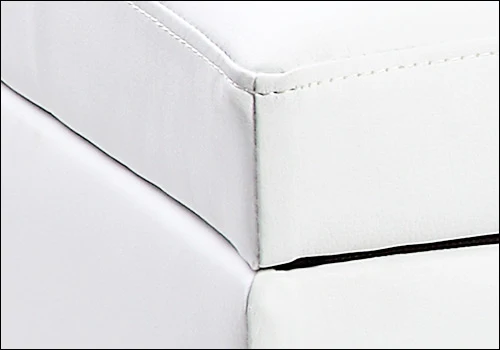 Banquette coffre avec espace de rangement synthétique blanc 119x38x45cm 03_0001628