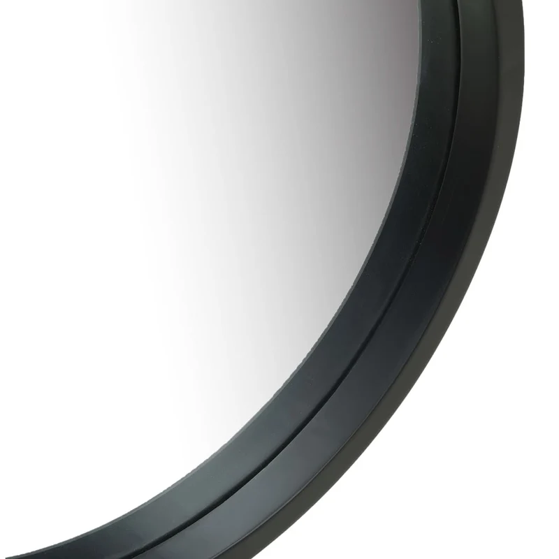 Miroir mural avec sangle marron 40 cm bois noir DEC022905