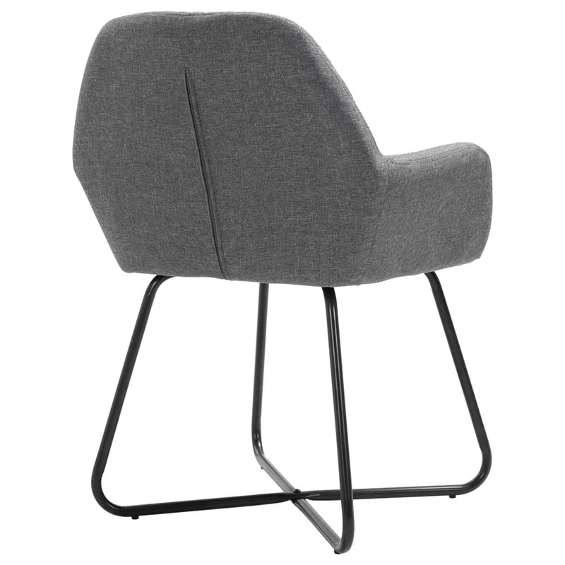 Lot de 4 chaises de salle à manger cuisine design moderne tissu gris foncé CDS021557