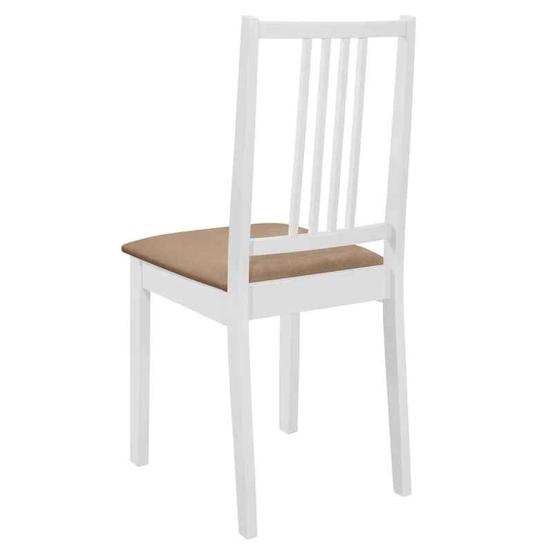 Lot de 6 chaises de salle à manger cuisineà dîner avec coussins blanc bois solide CDS022953