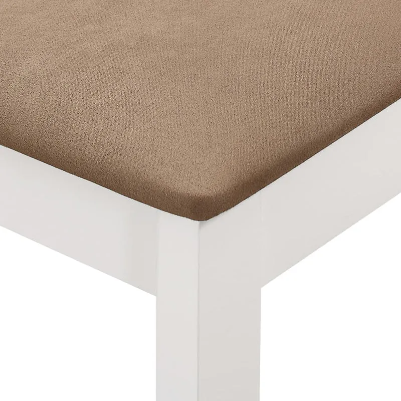 Lot de 6 chaises de salle à manger cuisineà dîner avec coussins blanc bois solide CDS022953