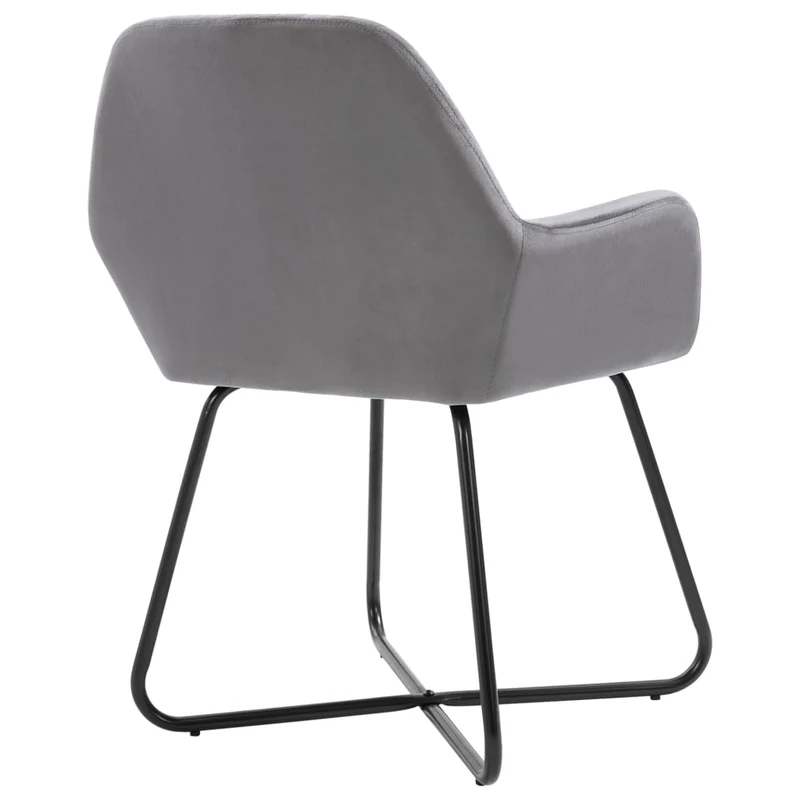 Lot de 4 chaises de salle à manger cuisine design moderne velours gris CDS021621