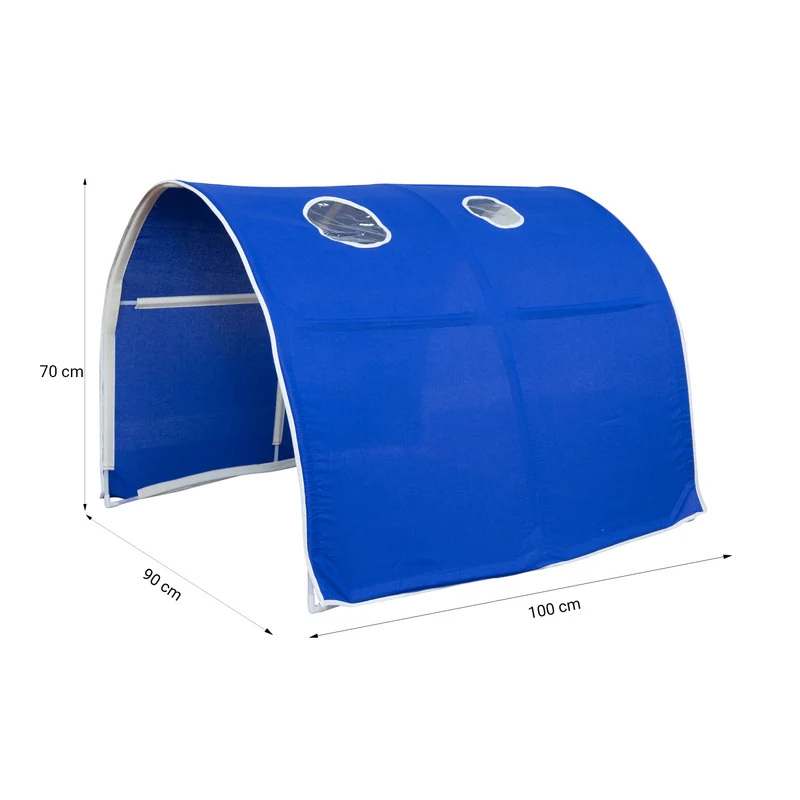 Tunnel pour lit enfant superposé tente accessoires bleu 90x70x100cm APE06031