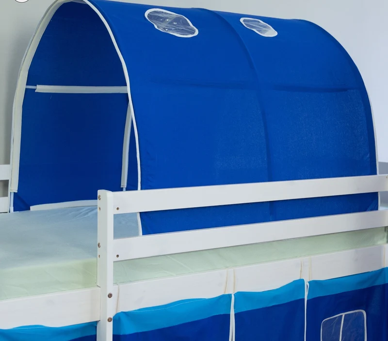 Tunnel pour lit enfant superposé tente accessoires bleu 90x70x100cm APE06031