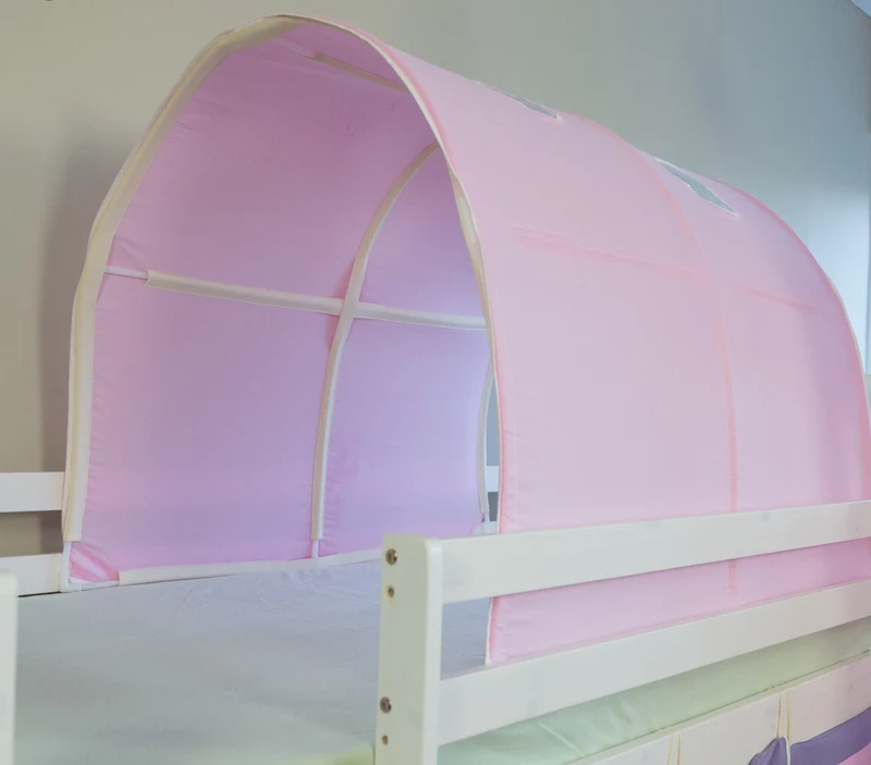 Tunnel pour lit enfant superposé tente accessoires rose 90x70x100cm APE06030