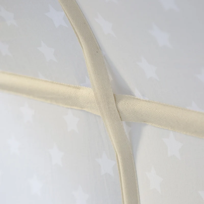 Tunnel pour lit enfant superposé tente accessoires gris avec étoile 90x70x100cm APE06048