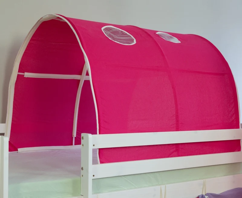 Tunnel pour lit enfant superposé tente accessoires rouge 90x70x100cm APE06032