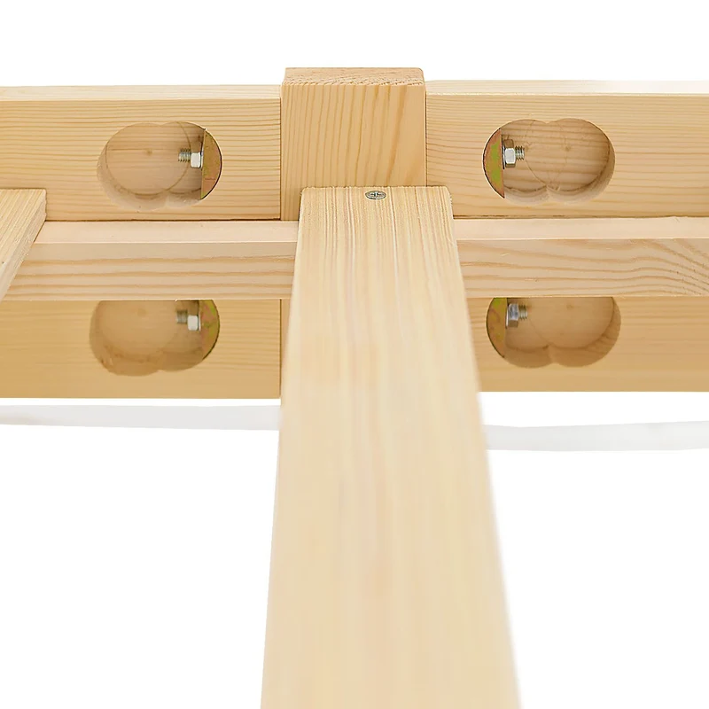 Lit double 2 personnes avec sommier à lattes en bois 140x 200cm LIT06162