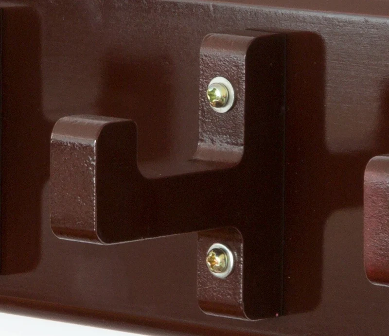 Porte-clés mural polyvalent 4 crochets étagère marron 40x10x13cm DIV06011