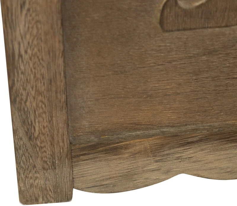 Paravent 4 panneaux marron en bois design PAR06024