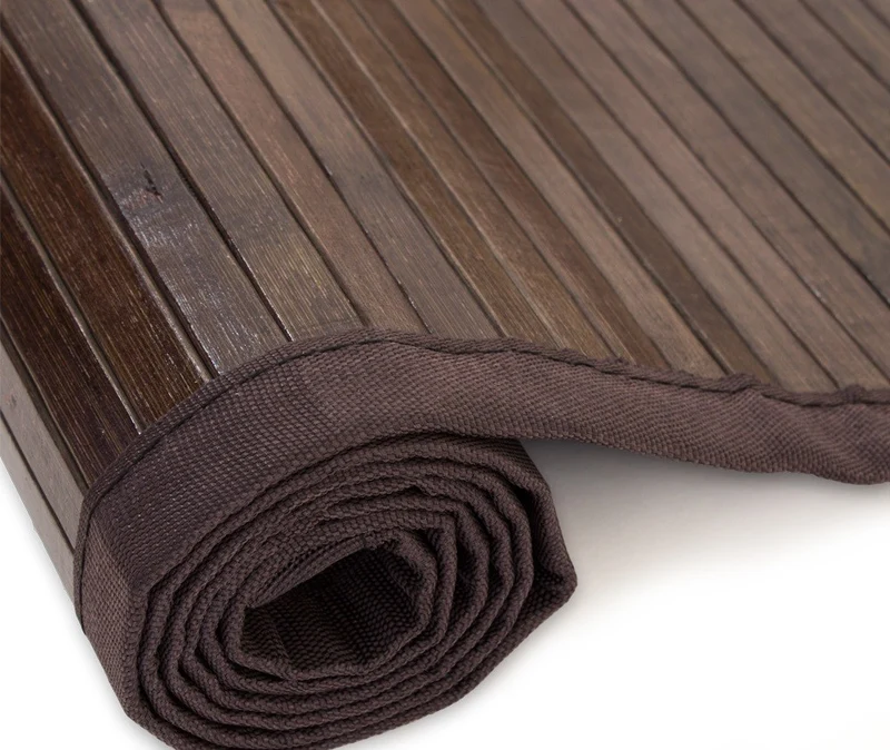 Tapis en bambou brun foncé 60 x 240 cm TAP06098
