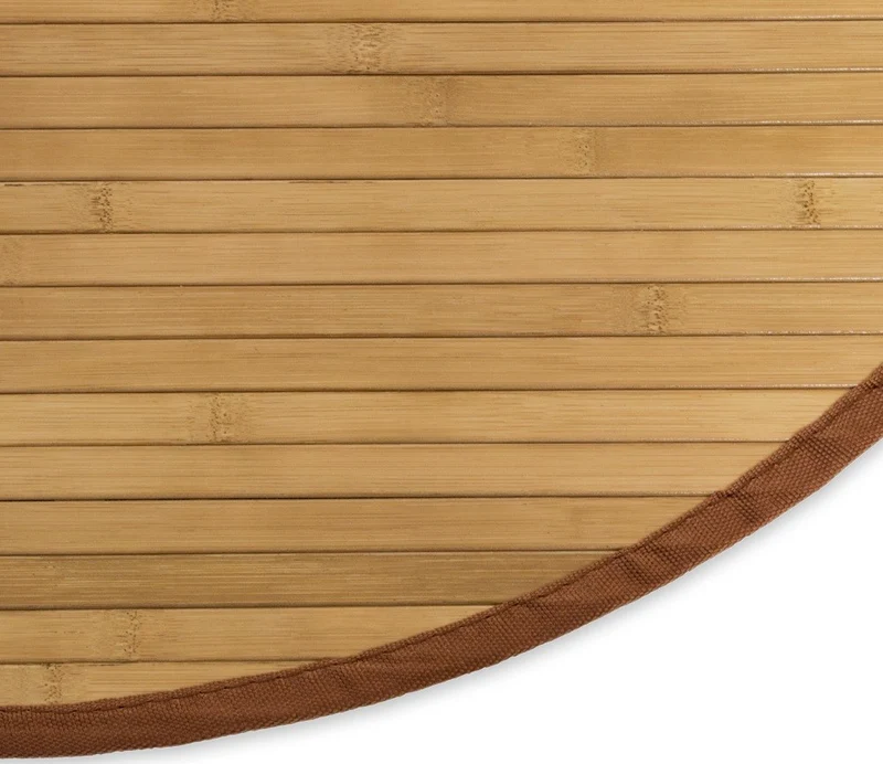 Tapis en bambou rond brun Ø 120cm TAP06068