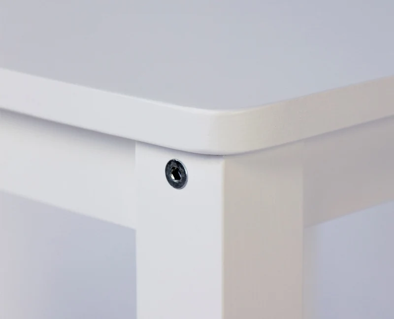 Table d'appoint table de chevet en bois blanc hauteur 74 cm TABA06007