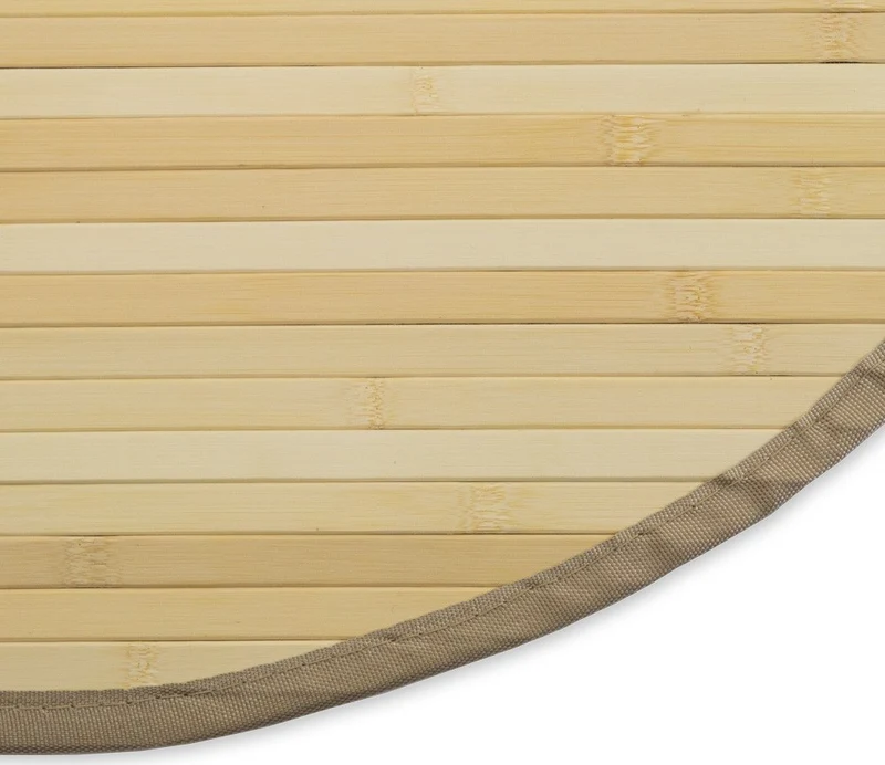 Tapis en bambou rond naturel Ø 120cm TAP06079