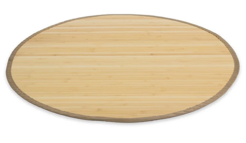 Tapis en bambou rond naturel Ø 120cm TAP06079