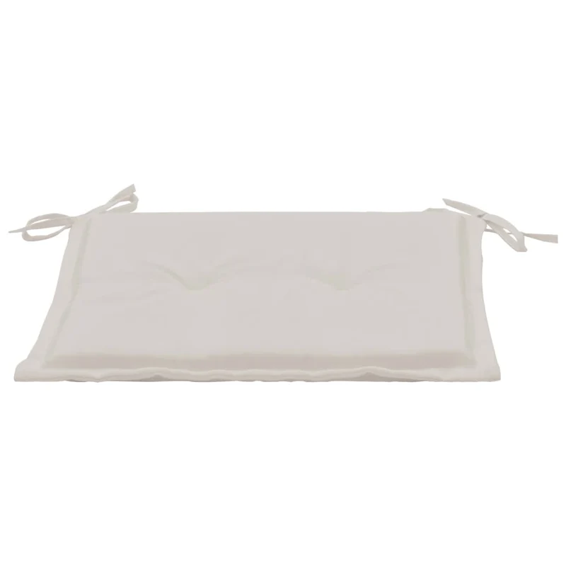 lot de 4 coussins de chaise de jardin 100% polyester imperméable crème 40x40x3 cm DEC021718