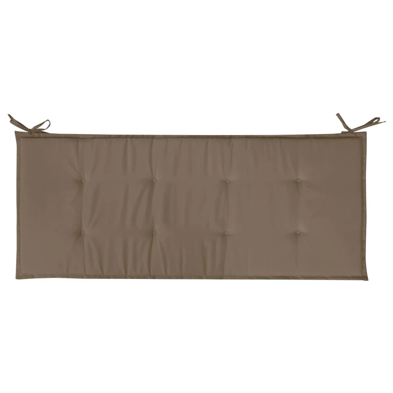 Coussin de banc de jardin 100 % polyester imperméable taupe 120 x 50 x 3 cm DEC021750