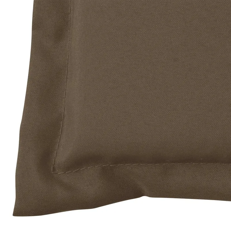 Coussin de banc de jardin 100 % polyester imperméable taupe 120 x 50 x 3 cm DEC021750
