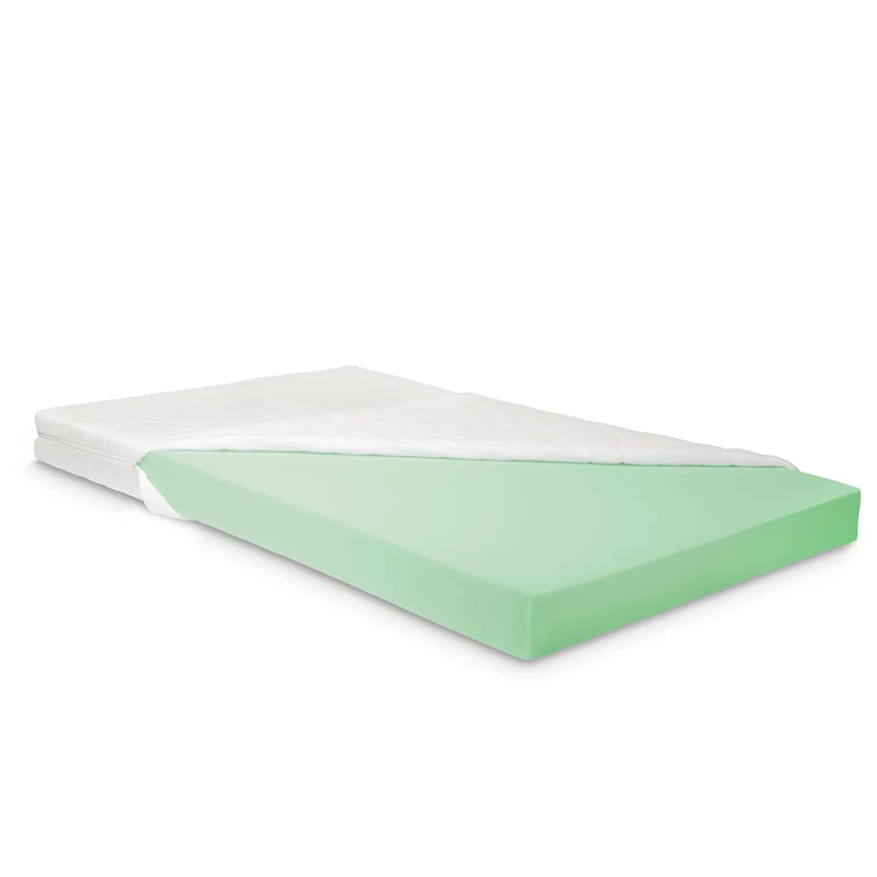 Lit pour enfant avec matelas et sommier à lattes structure en bois de pin blanc 90 x 200 cm 03_0005445