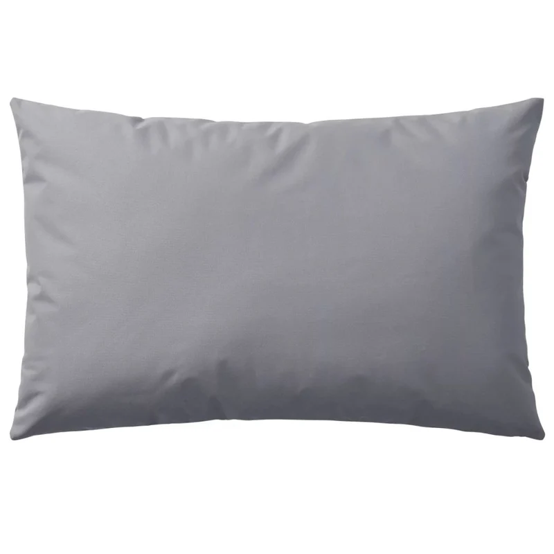 Lot de 4 coussins oreiller pour extérieur décoration jardin 60 x 40 cm gris DEC020105