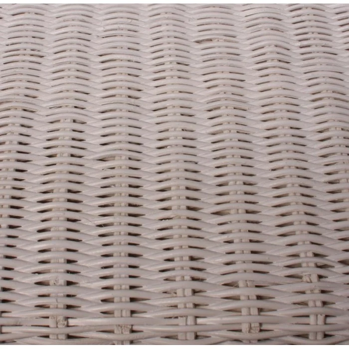 Banc banquette / coffre de rangement en rotin blanc BAN04018
