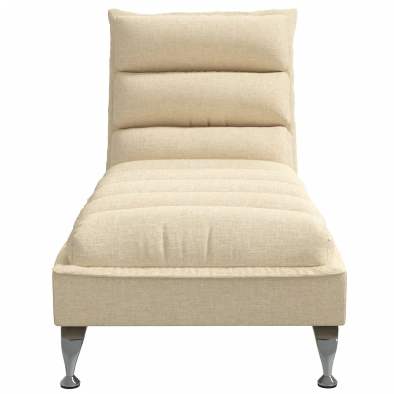 Méridienne chaise longue pour intérieur avec coussins en tissu crème DEC026069
