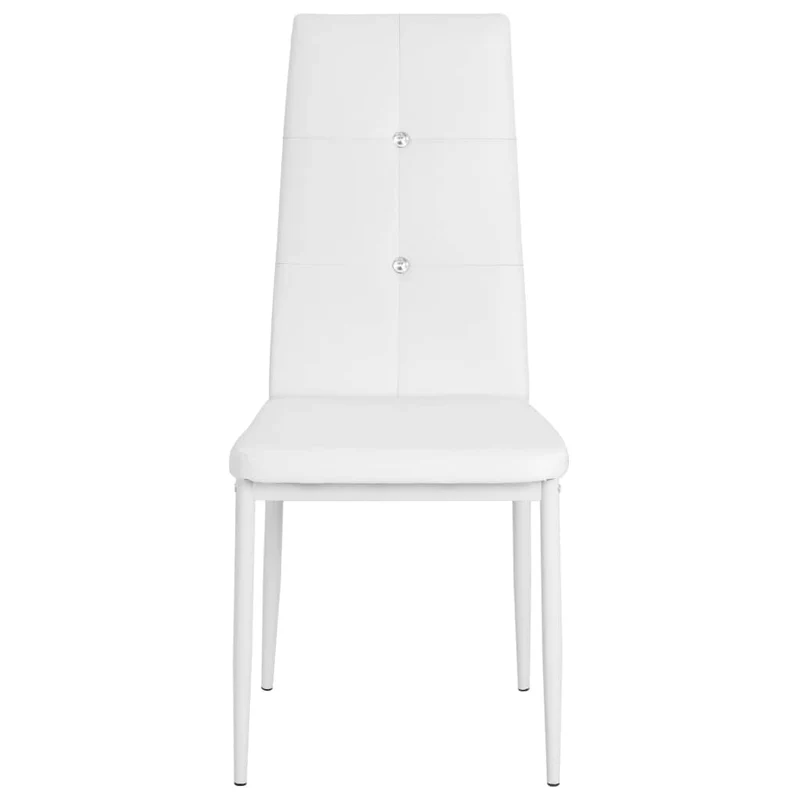 Lot de 6 chaises de salle à manger cuisine design élégant synthétique blanc CDS022165