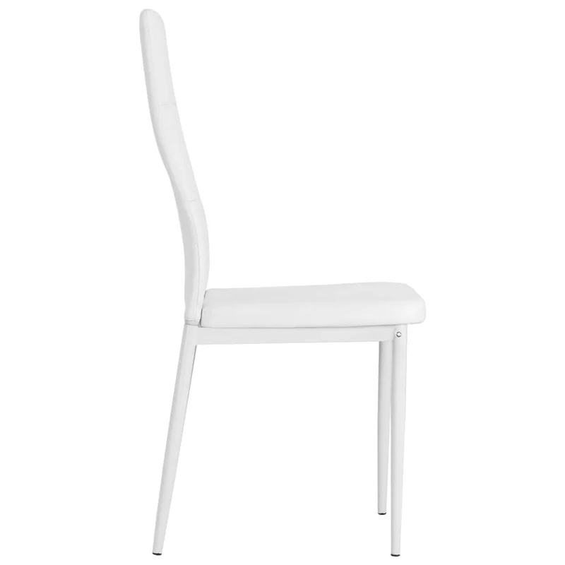 Lot de 6 chaises de salle à manger cuisine design élégant synthétique blanc CDS022165