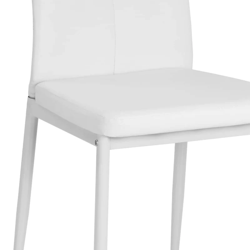 Lot de 2 chaises de salle à manger cuisine design élégant synthétique blanc CDS020192