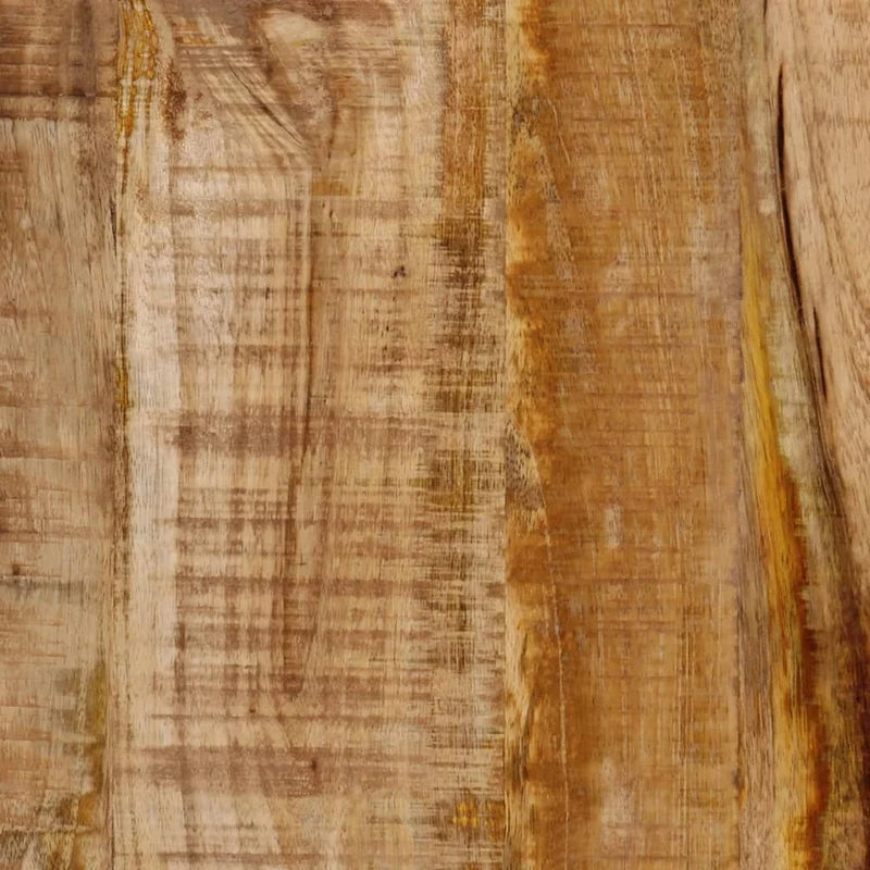 Table d’appoint ronde en bois de manguier massif – pieds en métal – pièce unique DEC037043