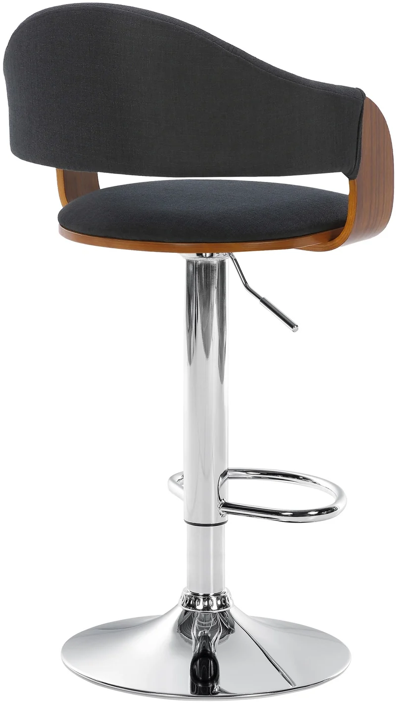 Lot de 2 tabourets de bar chaises de comptoir en tissu noir cadre en bois et pieds en métal TDB10740