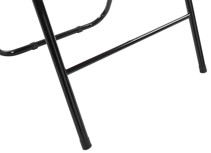 Lot de 2 chaises pliantes en métal pour réception et usage quotidien structure métallique noir assises PVC noir 10_0008402