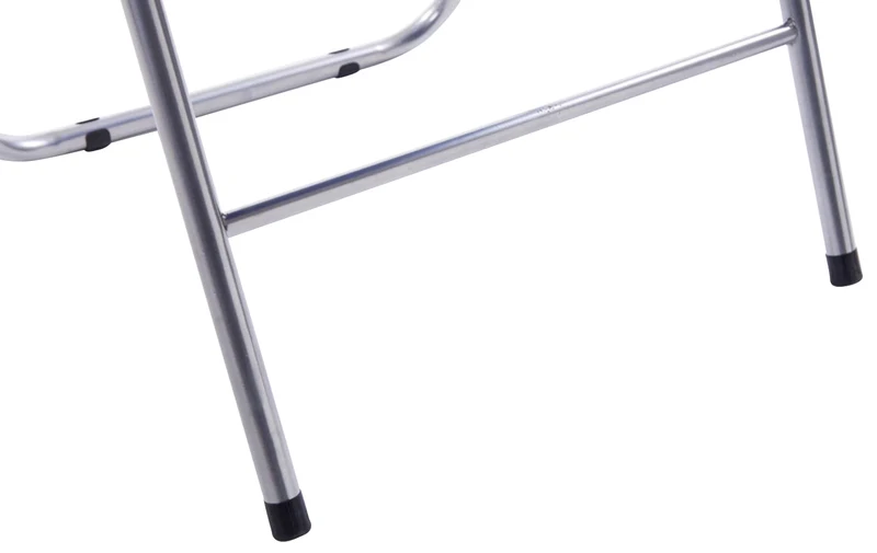 Lot de 2 chaises pliantes en métal pour réception et usage quotidien structure métallique argenté assises PVC noir 10_0008343