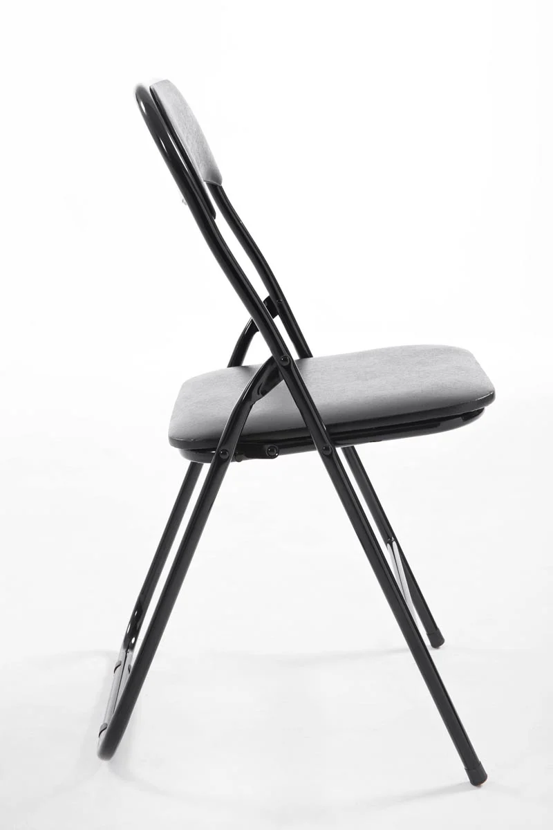 Chaise de cuisine pliable noir pied en métal noir MED10005