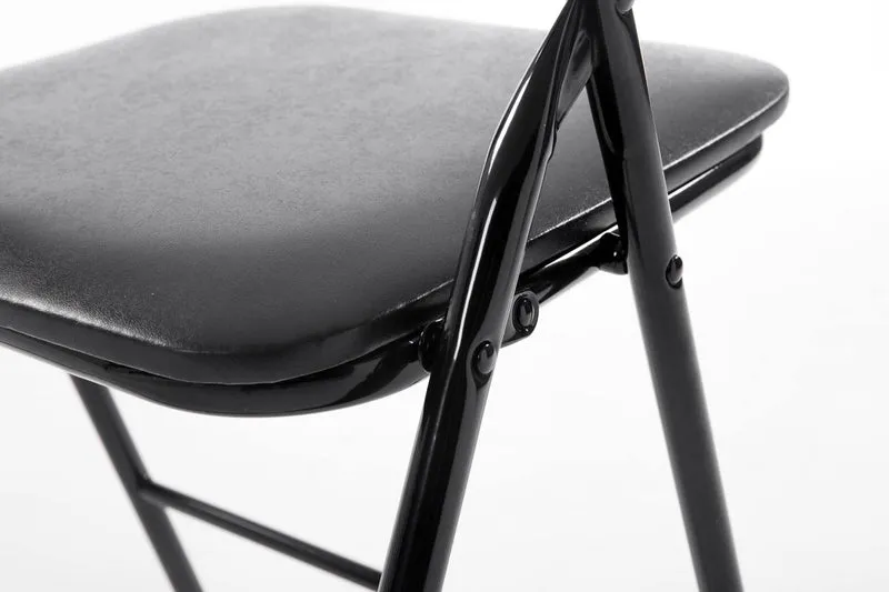 Chaise de cuisine pliable noir pied en métal noir MED10005