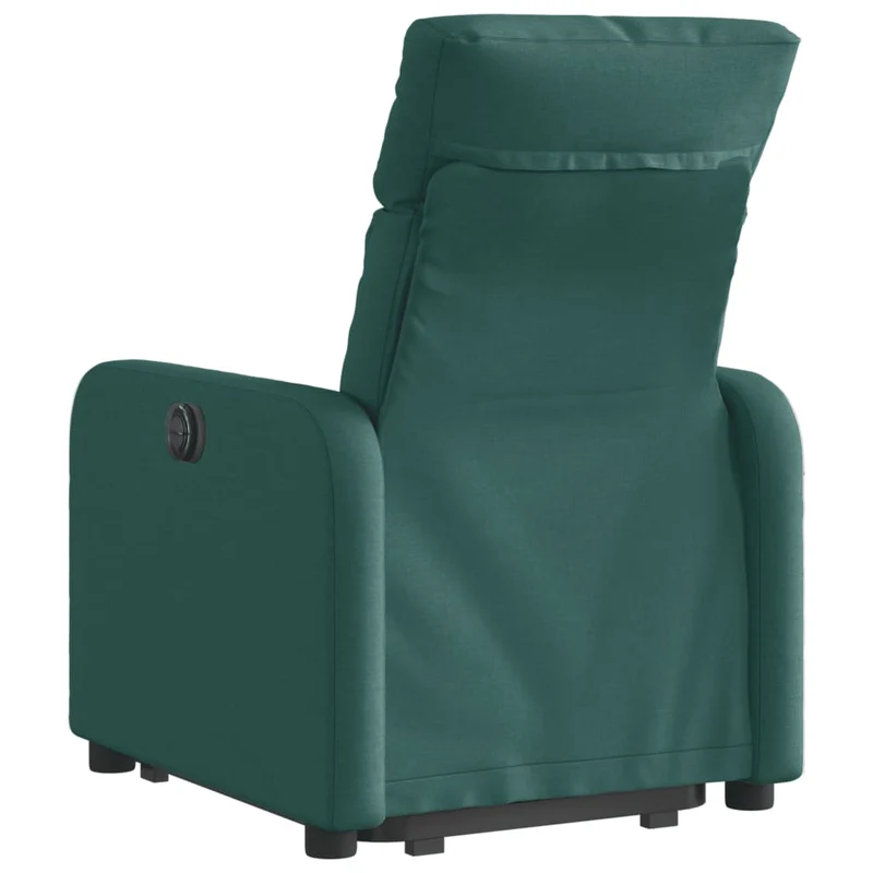 Fauteuil relax TV fonction de levage électrique très confortable en tissu vert foncé DEC028609