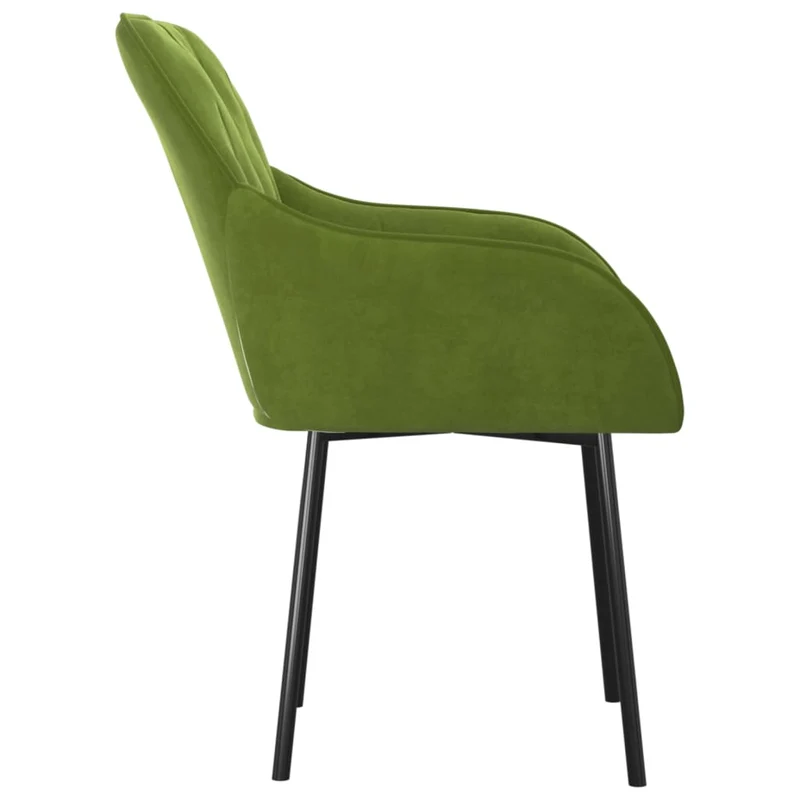 Set de 2 chaises de salle à manger vert clair en tissu velours vert DEC025590