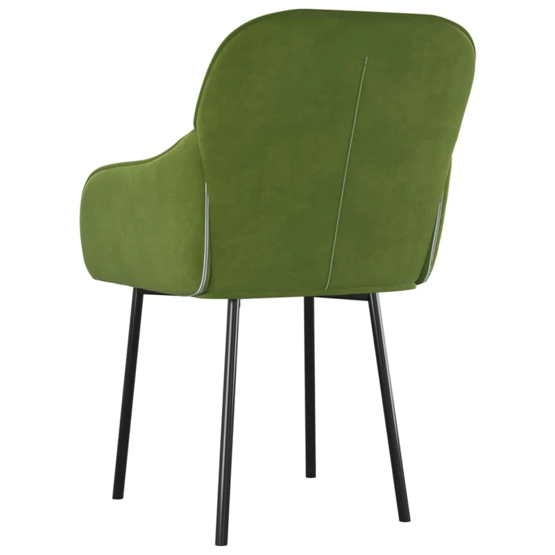 Set de 2 chaises de salle à manger vert clair en tissu velours vert DEC025590