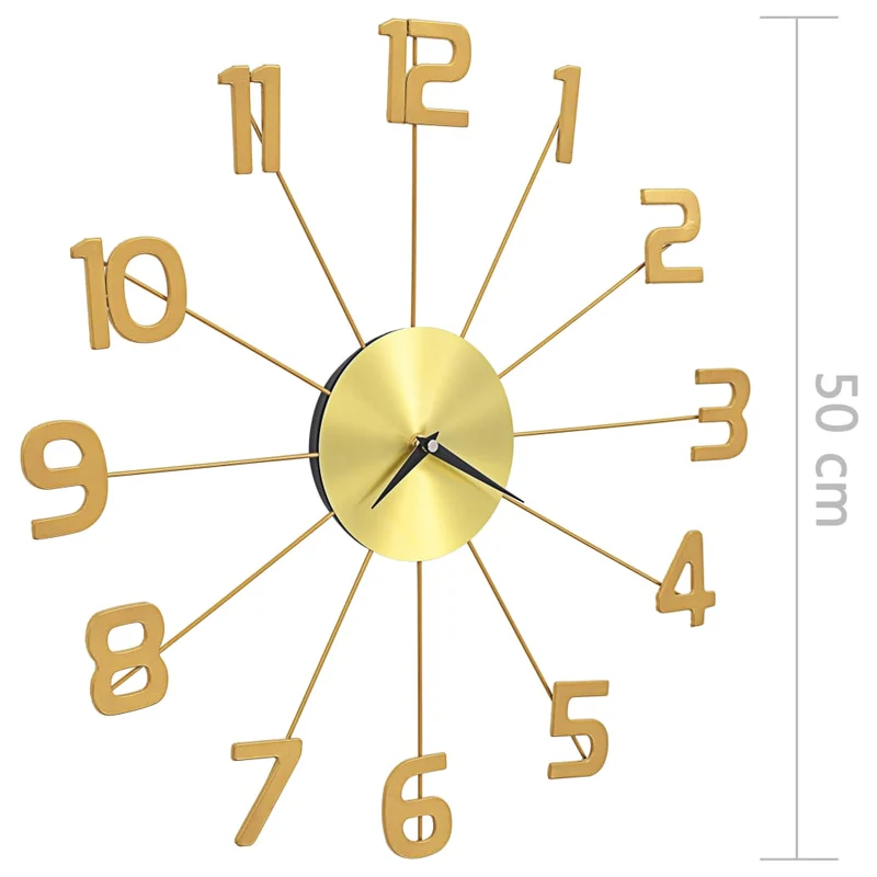 Horloge murale Métal 50 cm Doré DEC022218