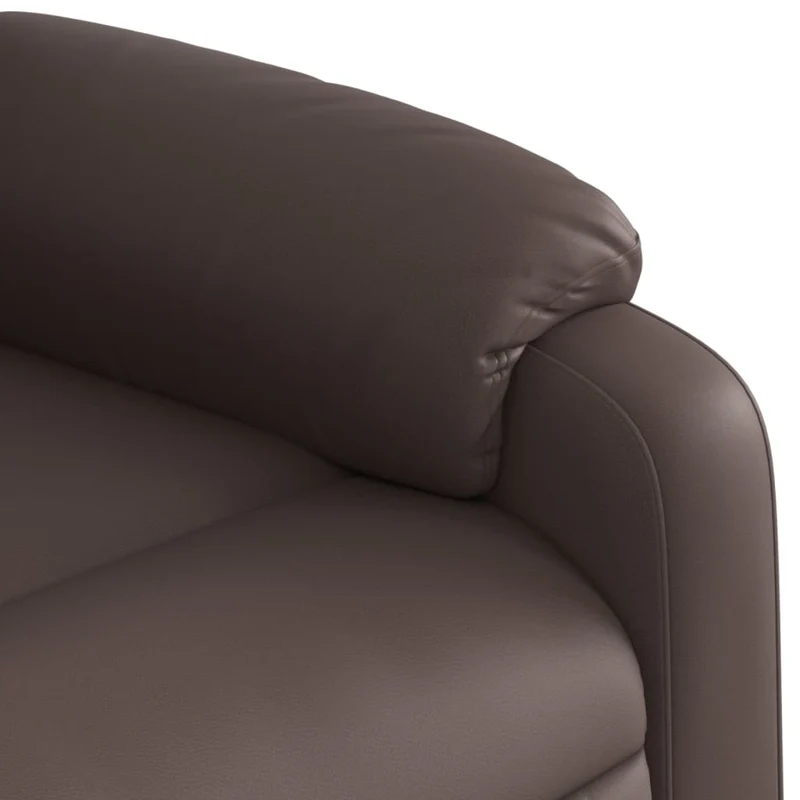 Fauteuil de relaxation TV fonction massage inclinable 6 points de massage en PVC marron DEC027001