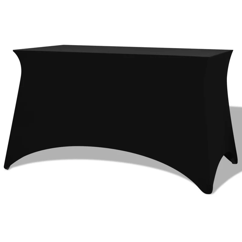 Housses extensibles pour table 2 pièces 120 x 60,5 x 74 cm Noir DEC022430