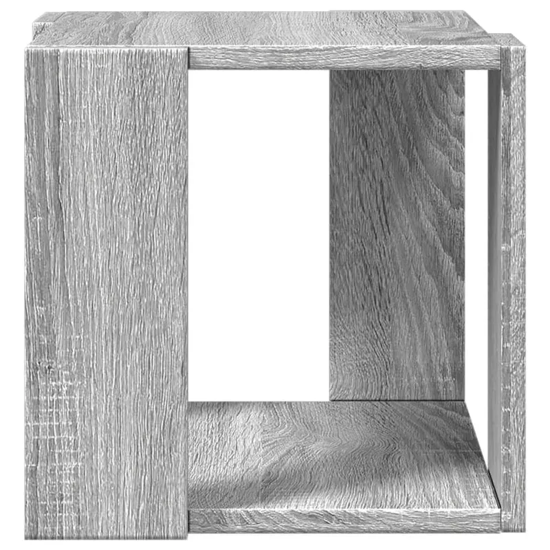 Table d'appoint simple 32 x 32 x 30 cm bois d'ingénierie gris DEC040008