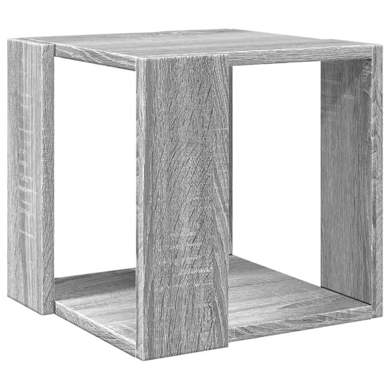 Table d'appoint simple 32 x 32 x 30 cm bois d'ingénierie gris DEC040008
