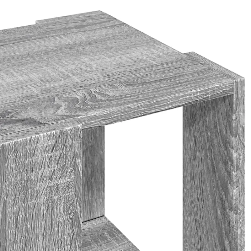 Table d'appoint simple 32 x 32 x 30 cm bois d'ingénierie gris DEC040008