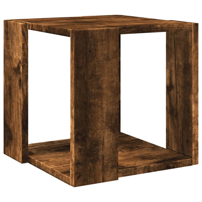 Table basse design simple 32 x 32 x 30 cm bois d'ingénierie marron DEC038394