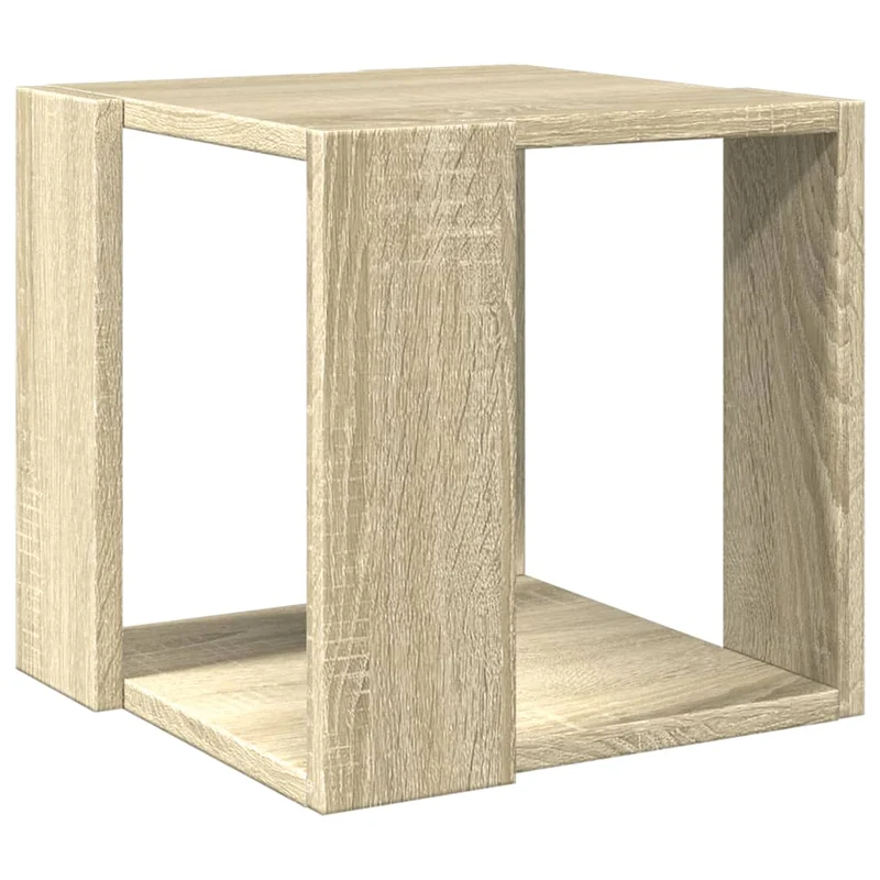 Table d'appoint design intemporel 32 x 32 x 30 cm bois d'ingénierie couleur chêne DEC038928