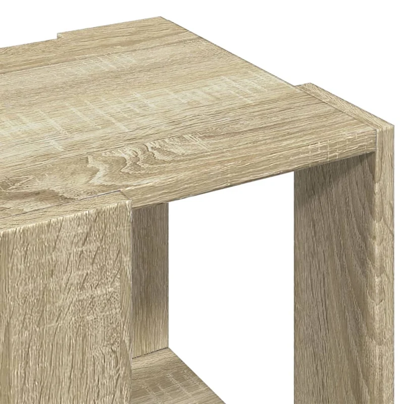 Table d'appoint design intemporel 32 x 32 x 30 cm bois d'ingénierie couleur chêne DEC038928