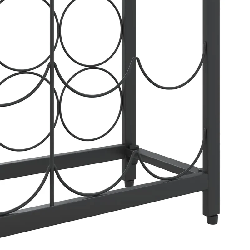 Casier range bouteilles étagère de rangement vin de 95 bouteilles 54 x 18 x 200cm fer forgé noir DEC024281