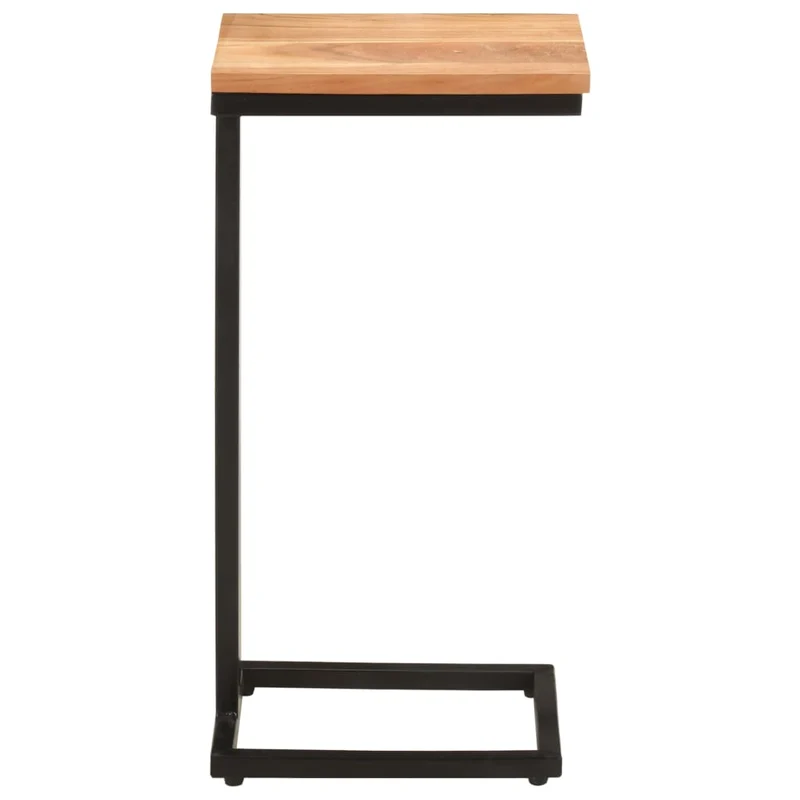 Lot de 2 tables d'appoint support de plante 31,5 x 24,5 x 64,5 cm bois d'acacia et fer DEC032607