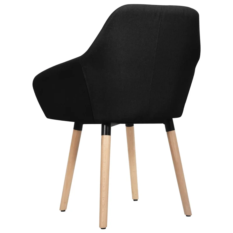 Lot de 2 chaises de salle à manger design moderne cuisine tissu noir CDS020867